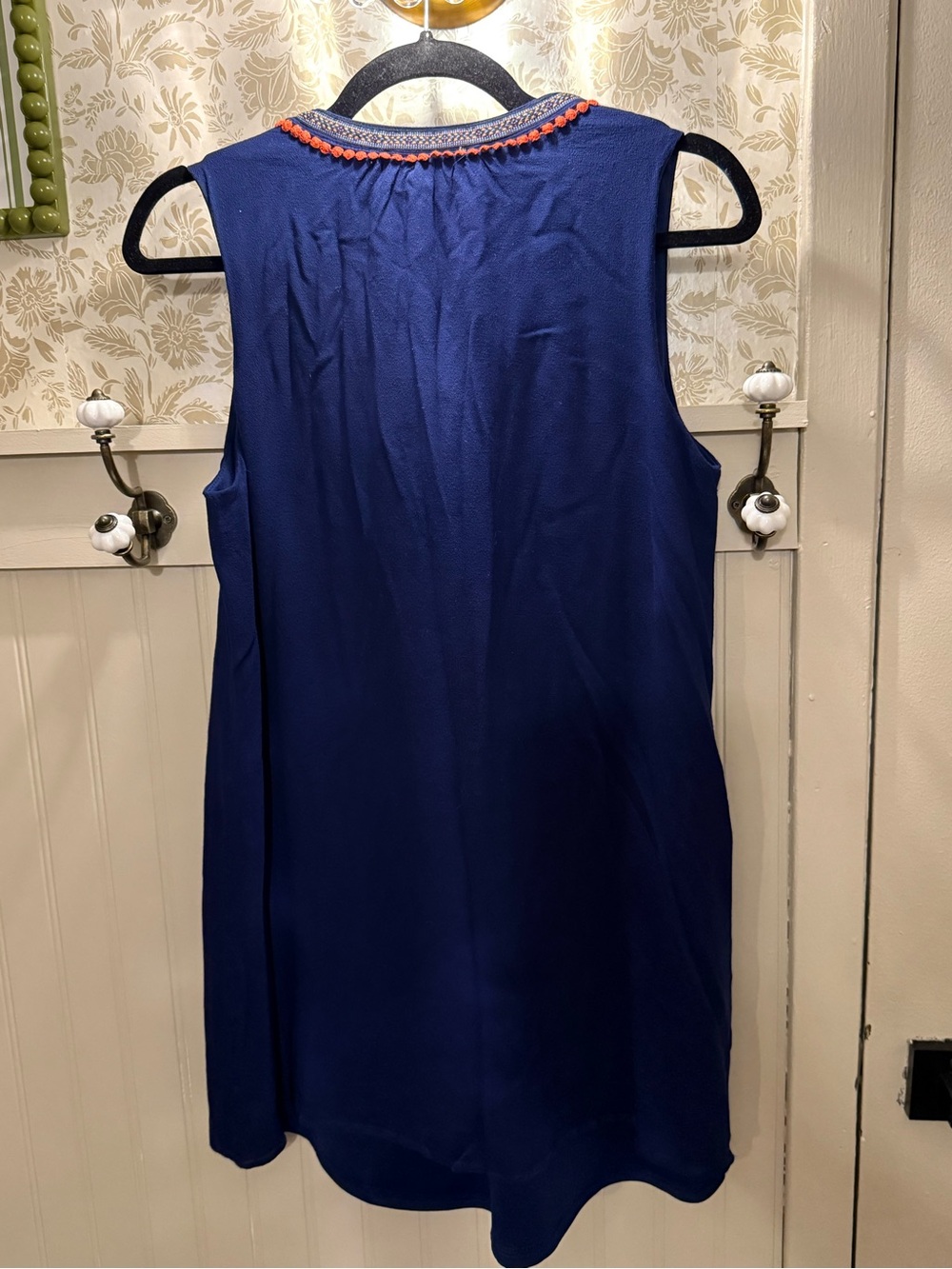 Braeve Navy Boho Tassel Sleeveless Dress Size M - Picture 2 of 3